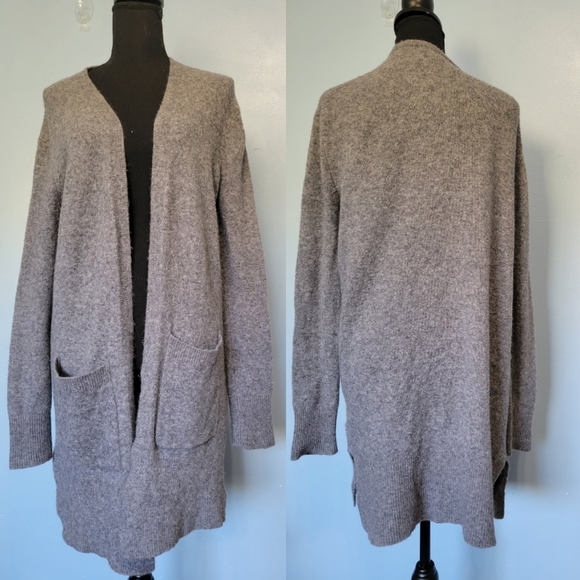 Madewell Merino Wool Blend Oversized Duster Cardigan Grey XXS - Picture 1 of 6